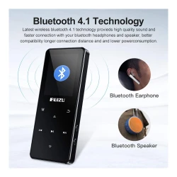 MP3 player RUIZU D51 με ηχείο & έγχρωμη οθόνη 1.8" 8GB με ελληνικό μενού σε μαύρο χρώμα