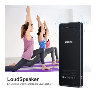 MP3 player RUIZU D51 με ηχείο & έγχρωμη οθόνη 1.8" 8GB με ελληνικό μενού σε μαύρο χρώμα