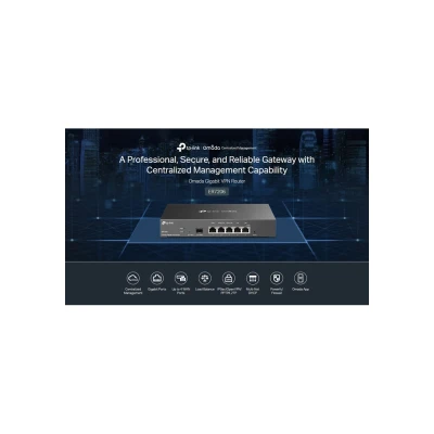 TP-LINK Gigabit VPN Router ER7206, 5x Gigabit & 1x SFP port, Ver. 1.0