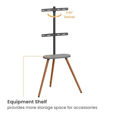 BRATECK βάση τηλεόρασης δαπέδου FS28-44F-04, 43-65", έως 35kg, με ράφι
