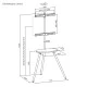 BRATECK βάση τηλεόρασης δαπέδου FS28-44F-04, 43-65", έως 35kg, με ράφι