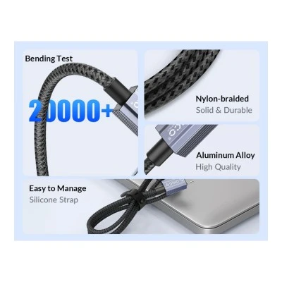 ORICO καλώδιο Lightning σε USB GQA12, 2.4A, 480Mbps, 1m, μαύρο