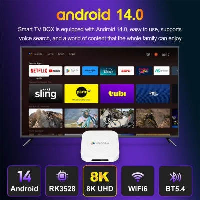 H96 MAX TV Box M1 Plus, 8K, 2/16GB, WiFi 6, Bluetooth, Android 14 H96 MAX TV Box M1 Plus, 8K, 2/16GB, WiFi 6, Bluetooth, Android 14