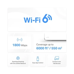 MERCUSYS Mesh Wi-Fi 6 System Halo H70X, 1.8Gbps Dual Band, 3τμχ, V. 1.20