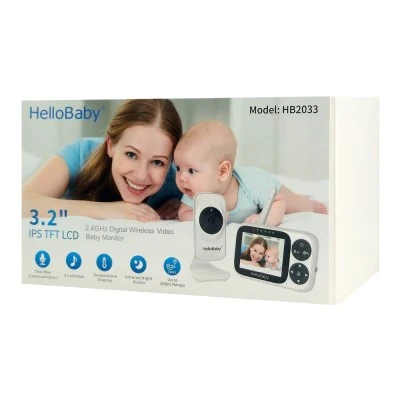Ενδοεπικοινωνία μωρού HELLOBABY HB2033 με κάμερα και οθόνη 3.2", ανάλυση 720p