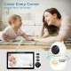 Ενδοεπικοινωνία μωρού HELLOBABY HB6084L με κάμερα, οθόνη 5.5", ανάλυση 720p και περιστροφή PTZ
