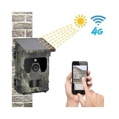 Smart ηλιακή κάμερα κυνηγού SUNTEK HC-600PRO με PIR ανίχνευση κίνησης, 4G, ανάλυση 30MP/2K, υποστήριξη SD και στεγανότητα IP65