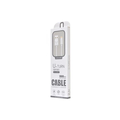 USAMS καλώδιο Lightning σε USB US-SJ097, 2.1A, 1m, λευκό
