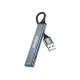KAKUSIGA USB hub KSC-1416, 4x θυρών, USB 3.0, 5Gbps, USB σύνδεση, γκρι