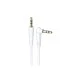 Καλώδιο ήχου 3.5mm KAKUSIGA  KSC-521, AUX, 90°, HiFi 1m, λευκό