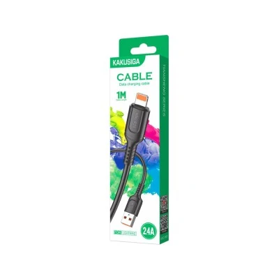 KAKUSIGA καλώδιο Lightning σε USB KSC-805, 2.4A, 480Mbps, 1m, μαύρο KAKUSIGA καλώδιο Lightning σε USB KSC-805, 2.4A, 480Mbps, 1m, μαύρο
