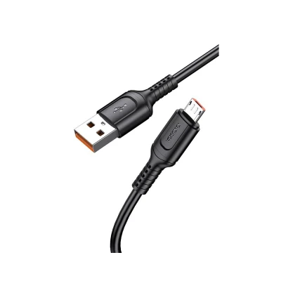 KAKUSIGA καλώδιο micro USB σε USB KSC-805, 2.4A, 480Mbps, 1m, μαύρο KAKUSIGA καλώδιο micro USB σε USB KSC-805, 2.4A, 480Mbps, 1m, μαύρο