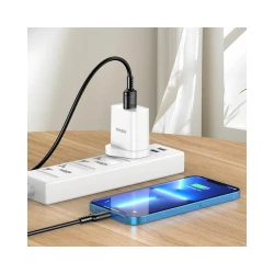 KAKUSIGA καλώδιο Lightning σε USB KSC-984, σιλικόνης, 3Α, 480Mbps, 1m, λευκό