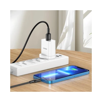 KAKUSIGA καλώδιο Lightning σε USB KSC-984, σιλικόνης, 3Α, 480Mbps, 1m, λευκό