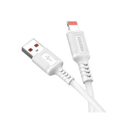 KAKUSIGA καλώδιο Lightning σε USB KSC-984, σιλικόνης, 3Α, 480Mbps, 1m, λευκό