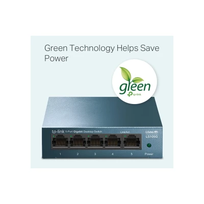 TP-LINK Desktop Switch LS105G, 5-port 10/100/1000Mbps, Ver. 1.0 TP-LINK Desktop Switch LS105G, 5-port 10/100/1000Mbps, Ver. 1.0