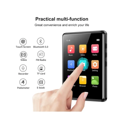 RUIZU MP3 player M6 με οθόνη αφής 2.8", 8GB, ελληνικό μενού, μαύρο