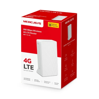 MERCUSYS router MB110-4G, 4G LTE, WiFi 300 Mbps, Ver. 2.0
