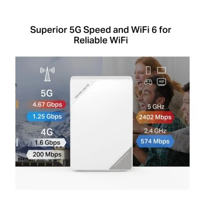 MERCUSYS Router MB520-5G με θύρα τηλεφώνου, 5G, AX3000 Dual Band WiFi 6, 3000Mbps, V.1.0