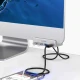 ORICO USB hub MH4PU-P με σφιγκτήρα, 4x θυρών, 5Gbps, USB σύνδεση, μαύρο