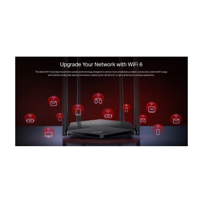 Router MERCUSYS MR60X με Wi-Fi 6 & ταχύτητες έως 1500Mbps AX1500 Dual Band  Ver. 2.0
