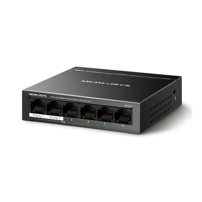 MERCUSYS Desktop Switch MS106LP, 6x 10/100 Mbps, PoE+, Ver. 1.0