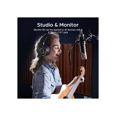 ONEODIO headset Monitor 60, 6.35mm & 3.5mm σύνδεση, Hi-Res, 50mm, μαύρο ONEODIO headset Monitor 60, 6.35mm & 3.5mm σύνδεση, Hi-Res, 50mm, μαύρο