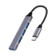 POWERTECH USB-C hub PT-1113, 4x USB 3.2 Gen 1 θύρες, 5Gbps, γκρι