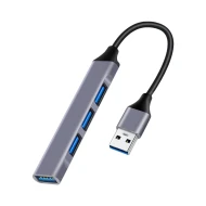POWERTECH USB hub PT-1114, 4x USB θύρες, 5Gbps, γκρι