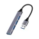 POWERTECH USB hub PT-1114, 4x USB θύρες, 5Gbps, γκρι