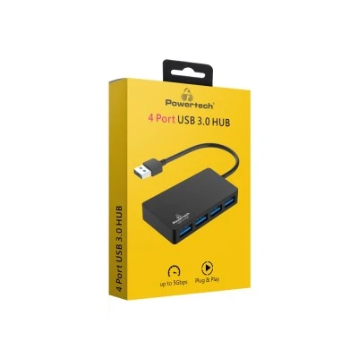 POWERTECH USB hub PT-1145, 4x θυρών, 5Gbps, USB σύνδεση, μαύρο POWERTECH USB hub PT-1145, 4x θυρών, 5Gbps, USB σύνδεση, μαύρο