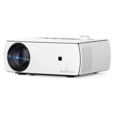 Βιντεοπροβολέας POWERTECH LED με ηχείο & ανάλυση 1080p, FULL HD σε λευκό χρώμα με τηλεχειριστήριο
