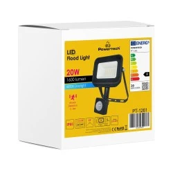 Στεγανός Προβολέας LED 20W με ενδιάμεσο φως 4000K με Αισθητήρα Κίνησης IP65