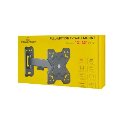 POWERTECH επιτοίχια βάση τηλεόρασης PT-1277, 13-32", έως 20kg, full motion