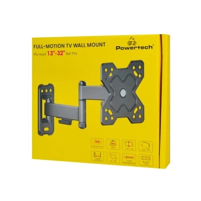 POWERTECH επιτοίχια βάση τηλεόρασης PT-1278, 13-32", έως 20kg, full motion