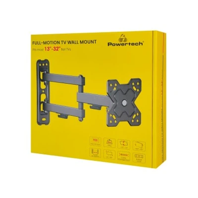 POWERTECH επιτοίχια βάση τηλεόρασης PT-1279, 13-32", έως 20kg, full motion
