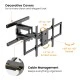 POWERTECH επιτοίχια βάση τηλεόρασης PT-1280, 43-100", έως 60kg, full motion POWERTECH επιτοίχια βάση τηλεόρασης PT-1280, 43-100", έως 60kg, full motion