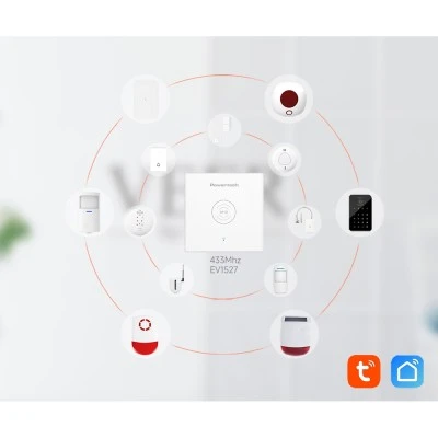 Smart Ασύρματος Συναγερμός POWERTECH PT-1285 WiFi TUYA με RFID