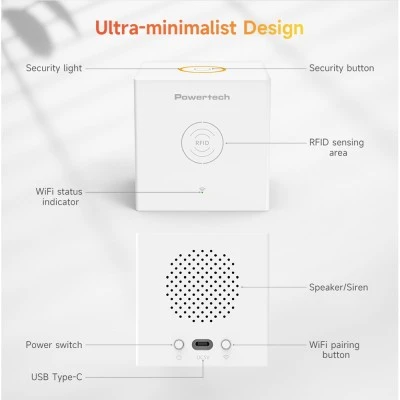 Smart Ασύρματος Συναγερμός POWERTECH PT-1285 WiFi TUYA με RFID