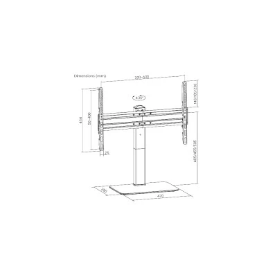 POWERTECH επιτραπέζια βάση τηλεόρασης PT-1328, 37-70", έως 40kg