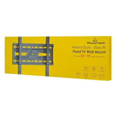 POWERTECH επιτοίχια βάση τηλεόρασης PT-1373, 32-75", έως 75kg, fixed