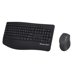 POWERTECH set ποντίκι & πληκτρολόγιο PT-1490, 2.4GHz & Bluetooth, μαύρο