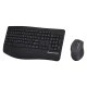 POWERTECH set ποντίκι & πληκτρολόγιο PT-1490, 2.4GHz & Bluetooth, μαύρο