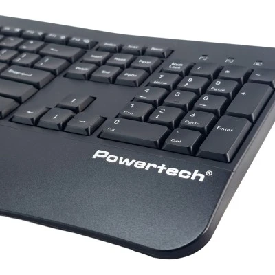POWERTECH set ποντίκι & πληκτρολόγιο PT-1490, 2.4GHz & Bluetooth, μαύρο