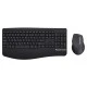 POWERTECH set ποντίκι & πληκτρολόγιο PT-1490, 2.4GHz & Bluetooth, μαύρο