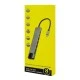 POWERTECH docking station PT-1536, 8 θυρών, USB-C σύνδεση, 87W PD, 100Mbps, γκρι