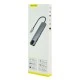 POWERTECH docking station PT-1537, 8 θυρών, USB-C σύνδεση, 100W PD, 1000Mbps, γκρι POWERTECH docking station PT-1537, 8 θυρών, USB-C σύνδεση, 100W PD, 1000Mbps, γκρι