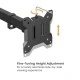 POWERTECH βάση γραφείου για 2x οθόνες PT-1552, 17-32", έως 10kg