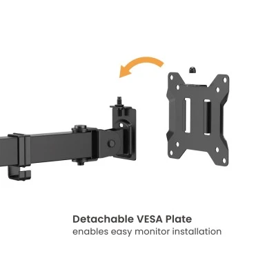 POWERTECH βάση γραφείου για 2x οθόνες PT-1552, 17-32", έως 10kg