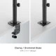 POWERTECH βάση γραφείου για 2x οθόνες PT-1552, 17-32", έως 10kg